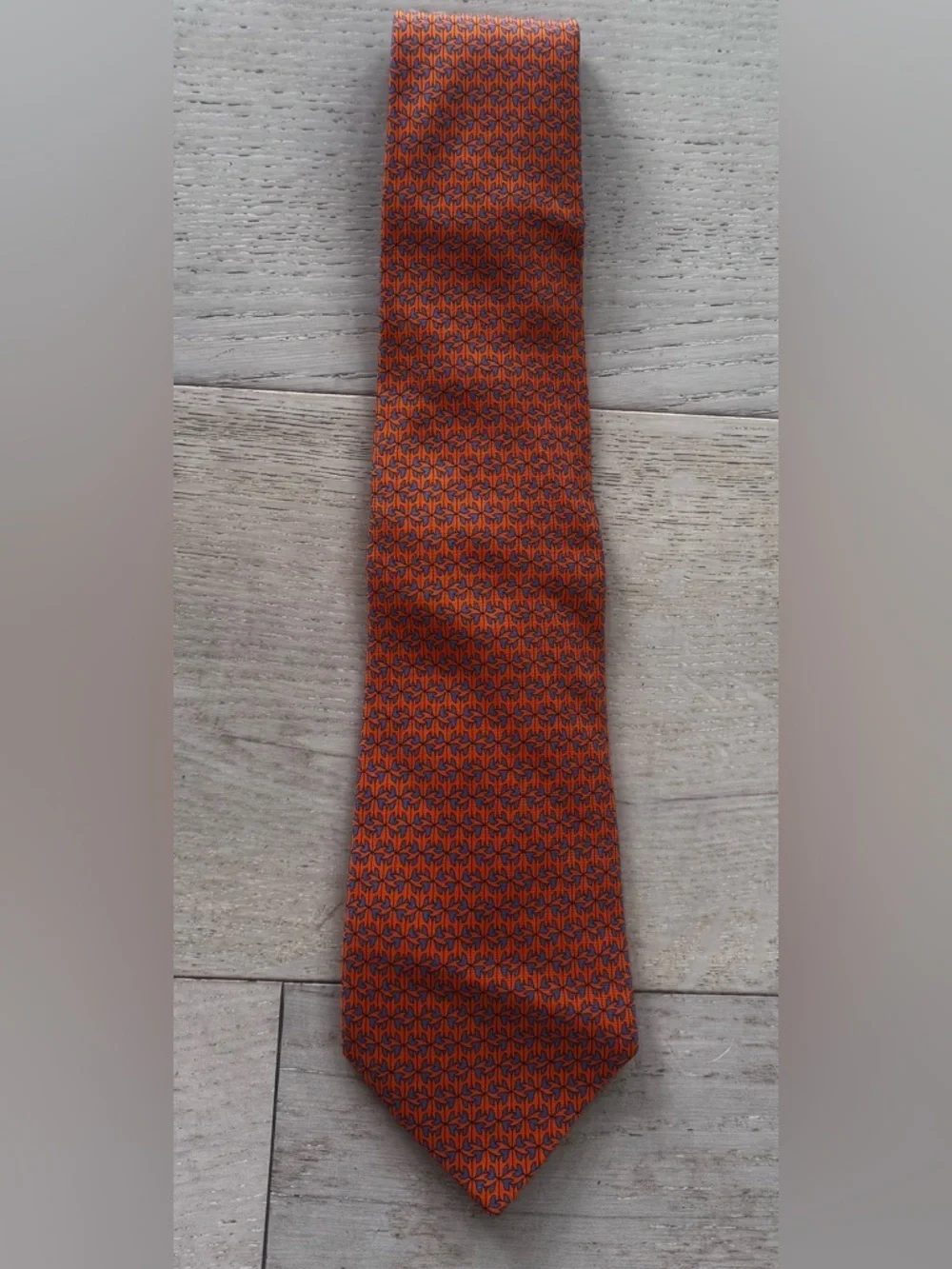 Hermes silk tie made in France